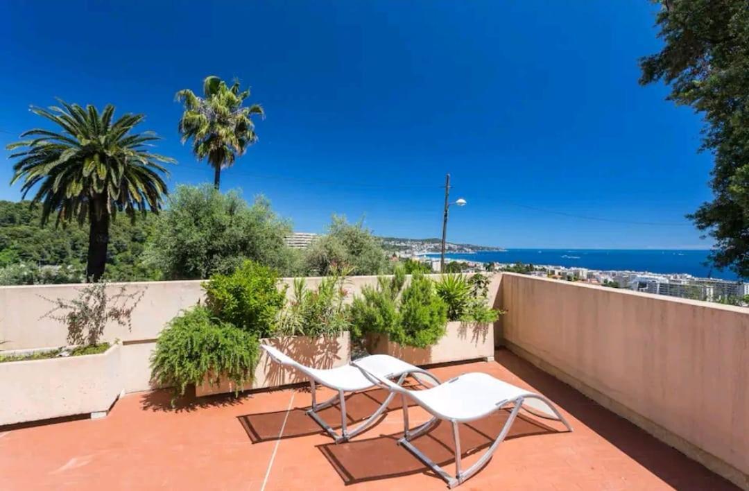 Relaxing Place With Wonderful View...Calme Avec Vue Magnifique Sur La Baie Des Anges, Mais En Campagne A 12 Minutes De La Promenade Des Anglais Niza Exterior foto